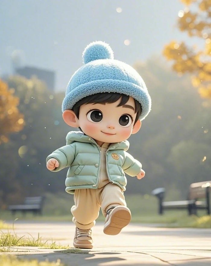 ảnh chibi bé trai chạy