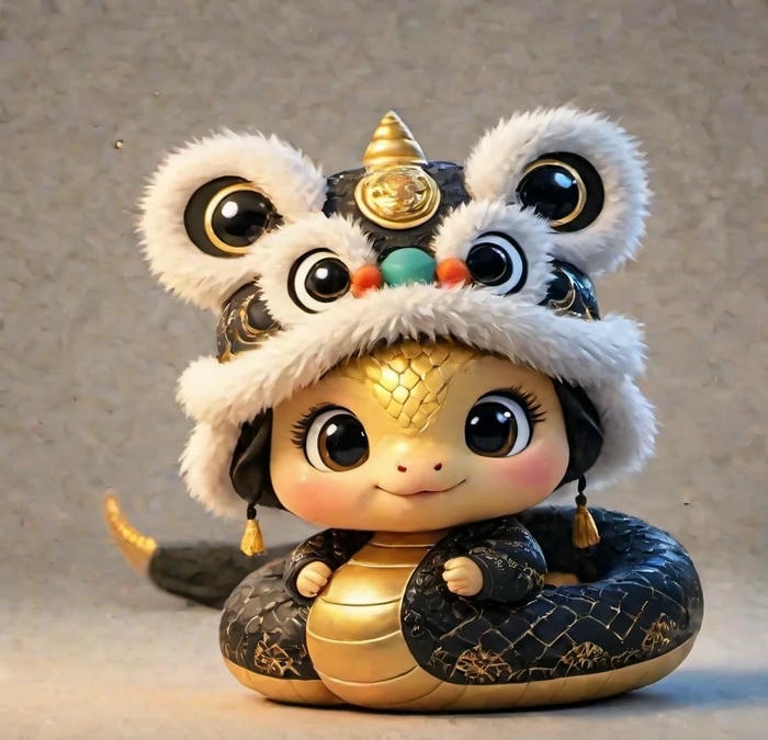 ảnh chibi con rắn màu đen