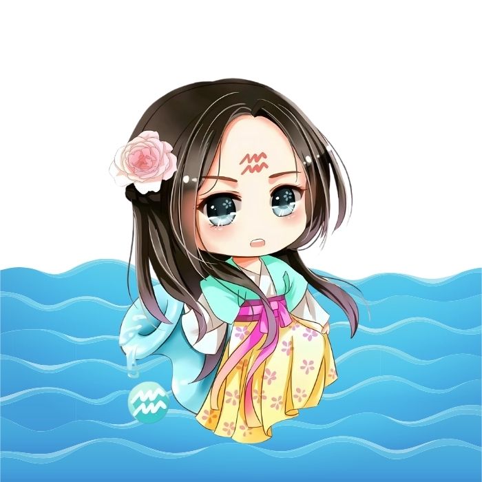 ảnh chibi cung bảo bình cute