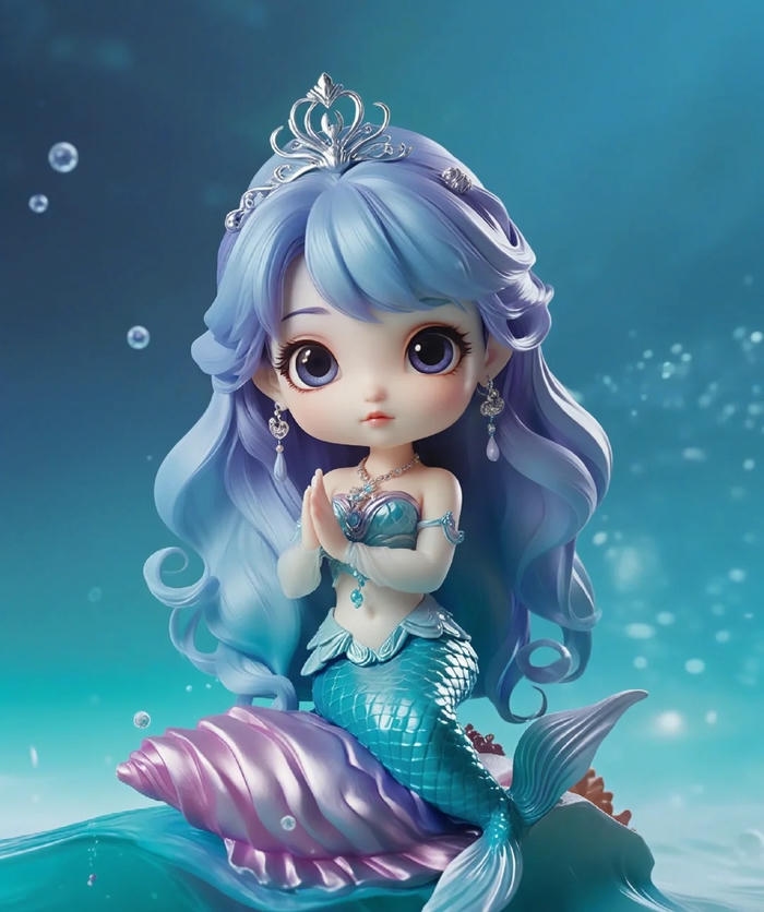 ảnh chibi nàng tiên cá anime 3d