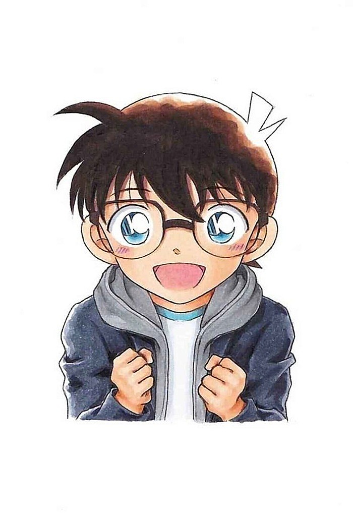 anh conan chibi vui vẻ