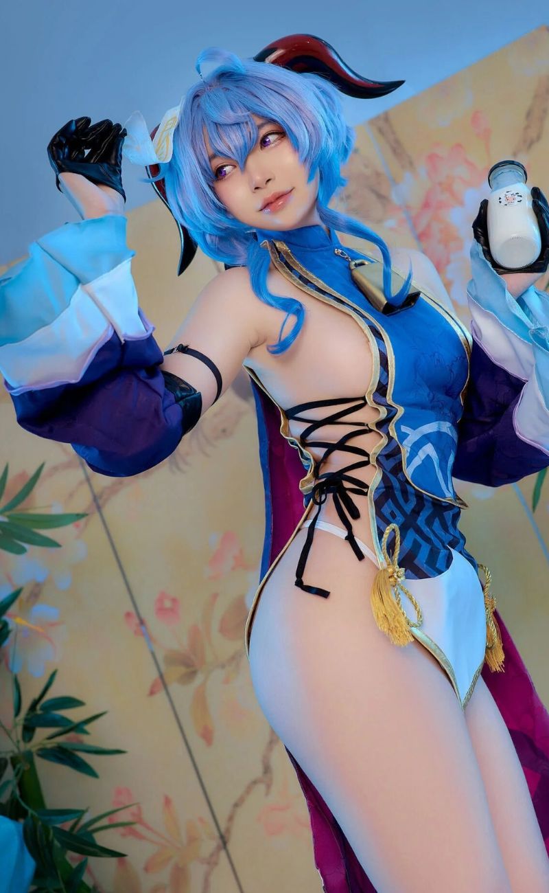 ảnh cosplay ganyu cực xinh