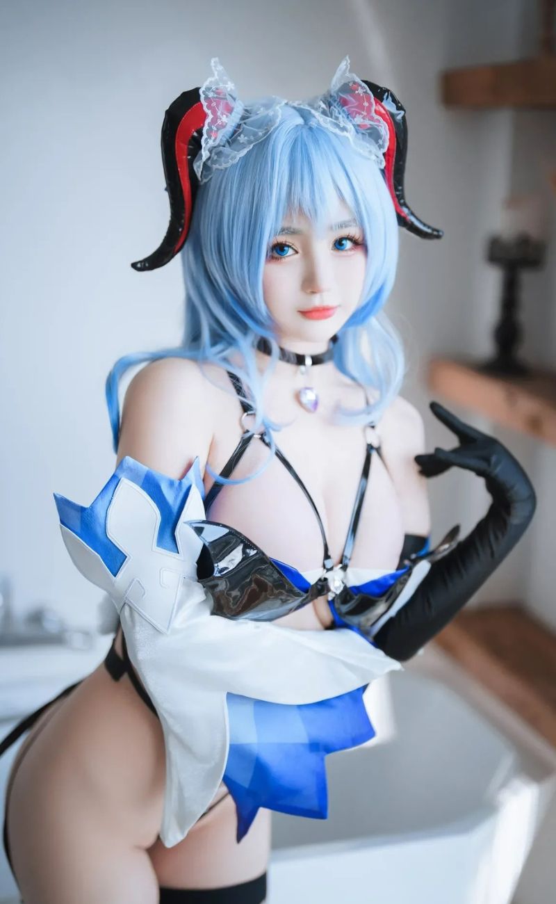 ảnh cosplay ganyu đáng yêu