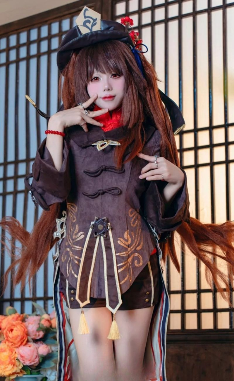 ảnh cosplay hutao đáng yêu