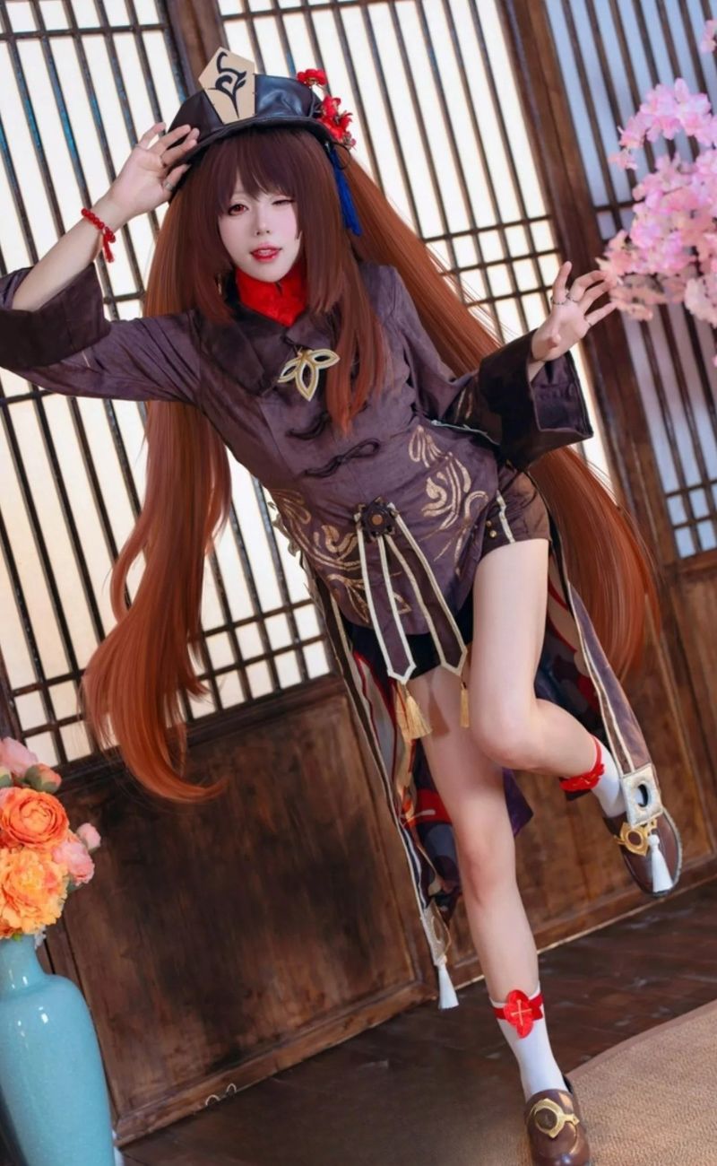 ảnh cosplay hutao dễ thương