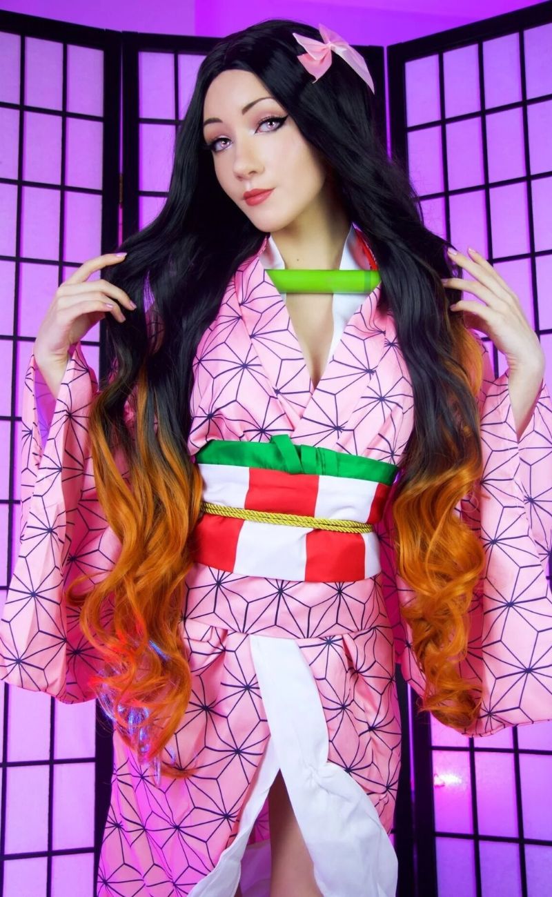 ảnh cosplay nezuko cực dâm