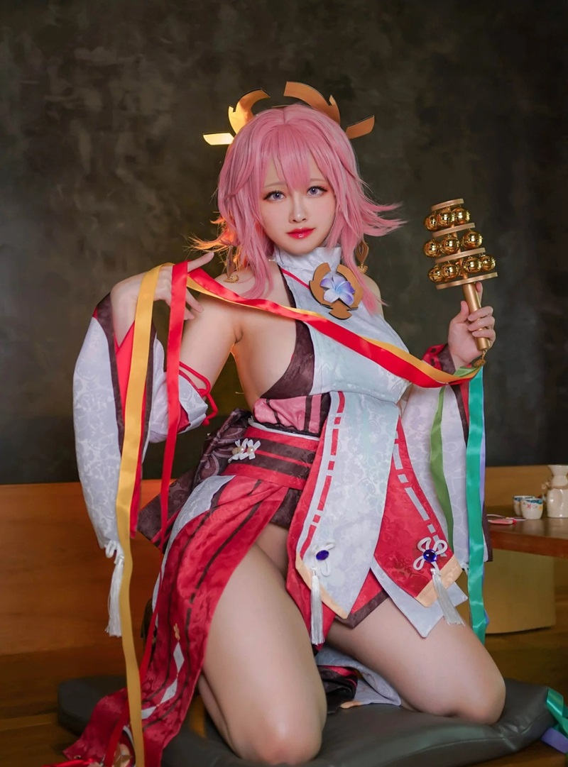 ảnh cosplay yae miko cực dâm