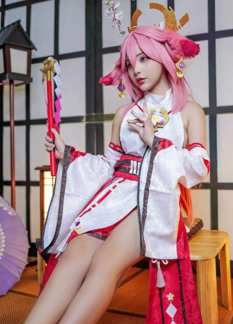 ảnh cosplay yae miko damdang