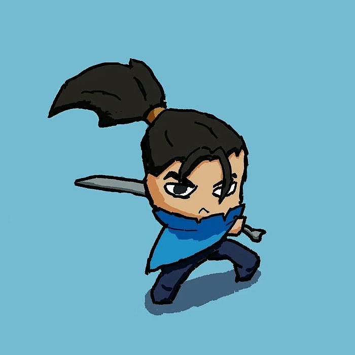 ảnh yasuo huyết nguyệt chibi