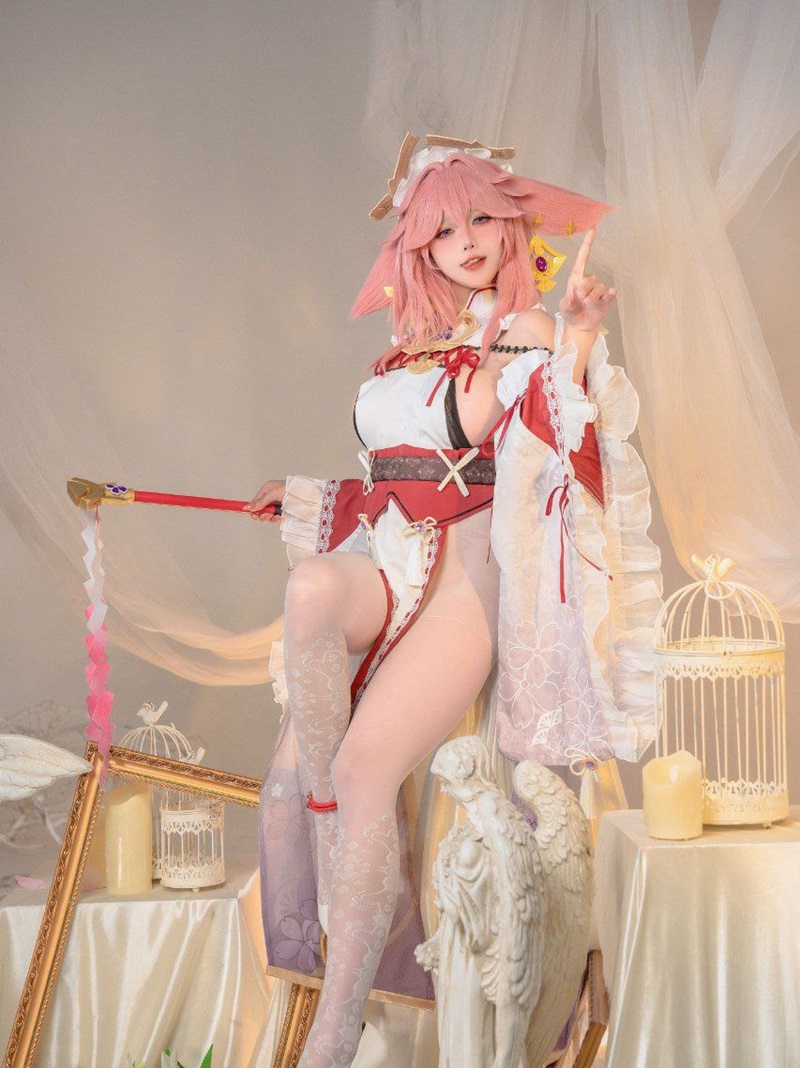 cosplay yae miko xinh