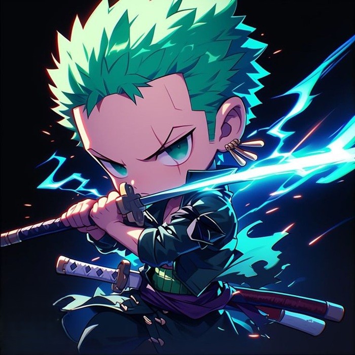 hình ảnh chibi zoro ngâu nhât