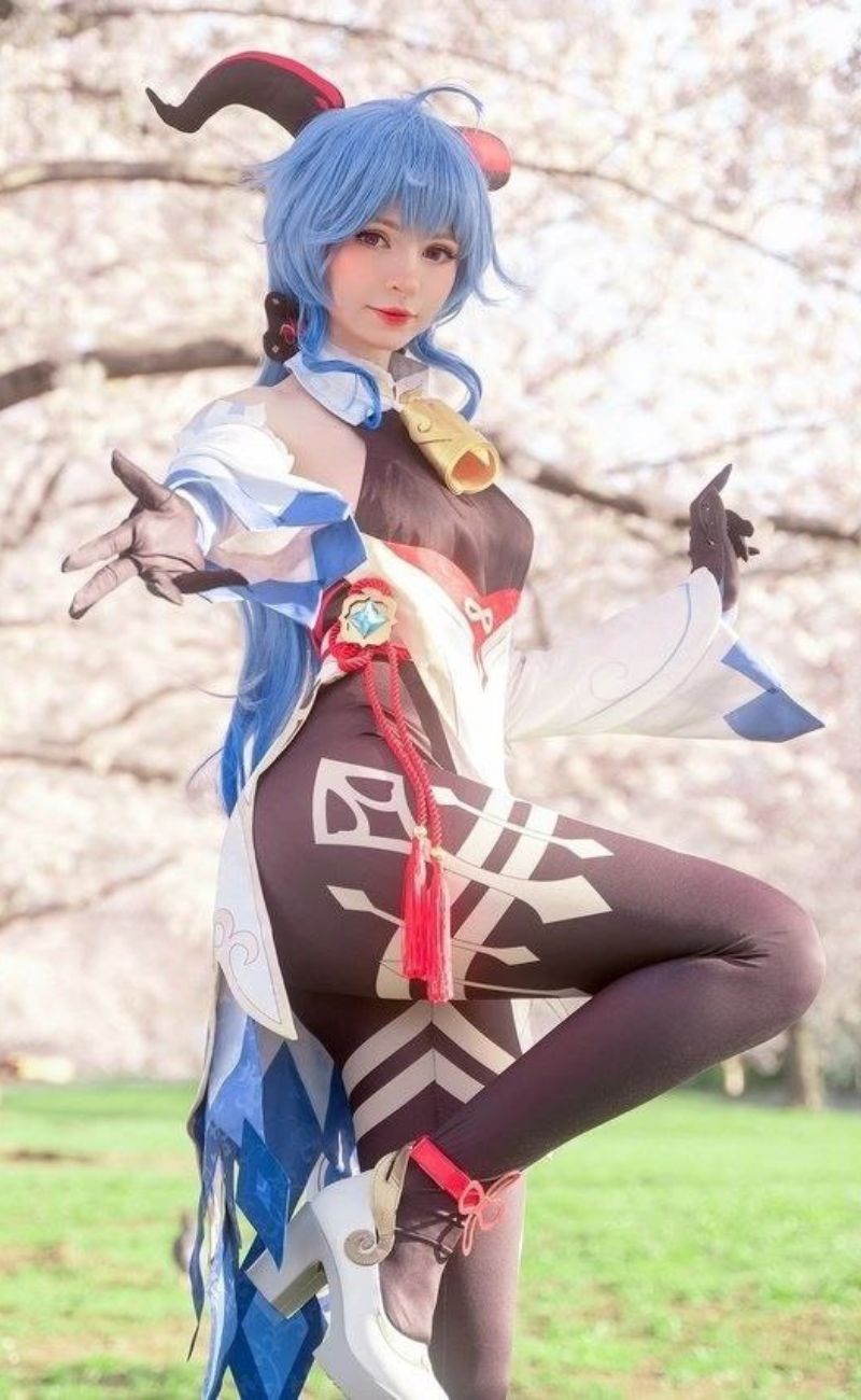 hình ảnh cosplay ganyu cực dâm (1)