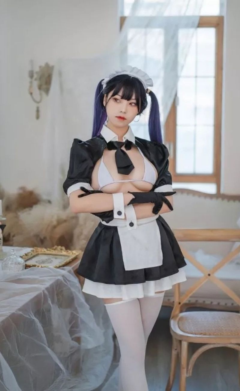 hình ảnh cosplay hầu gái cực dâm