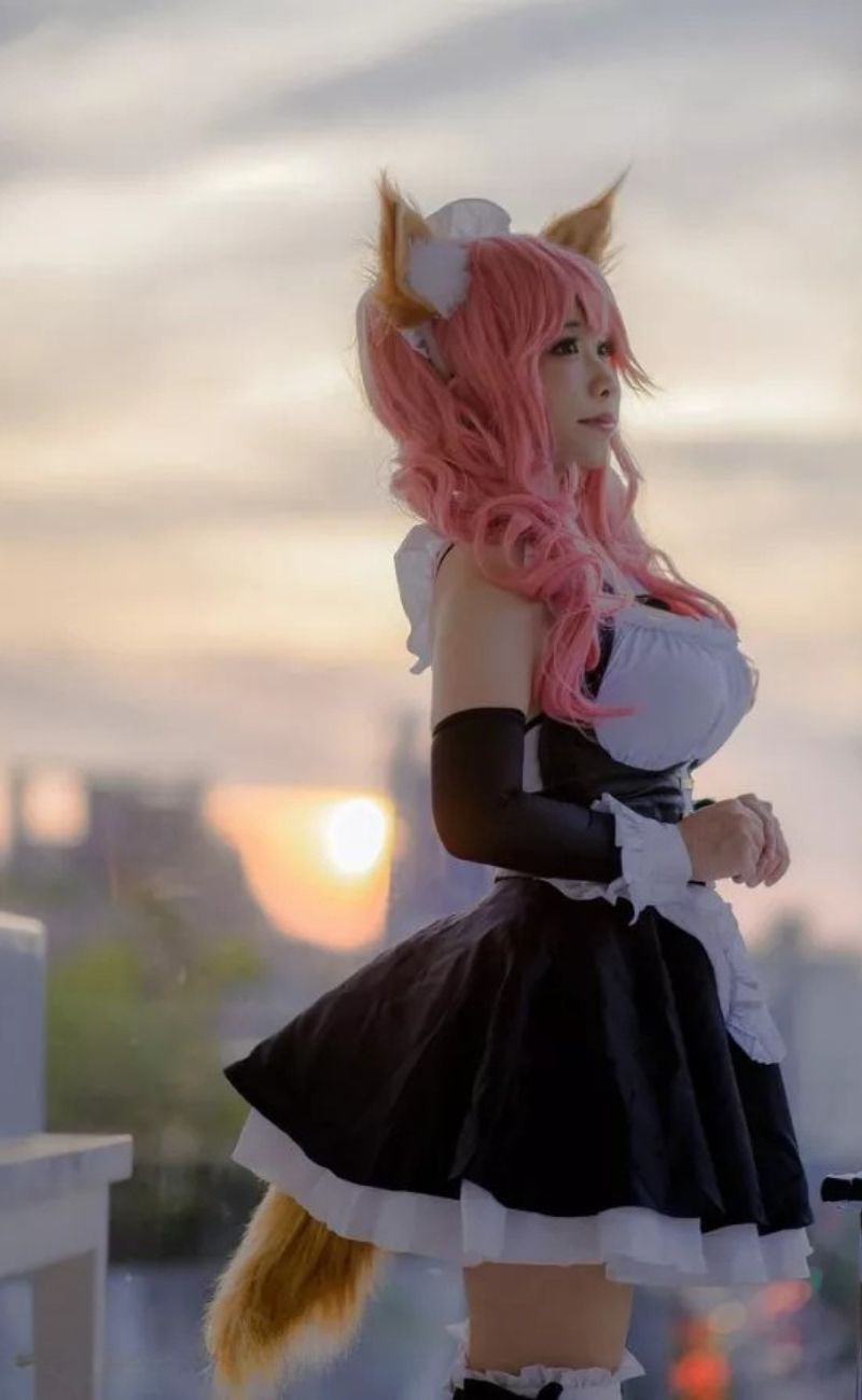 hình ảnh cosplay hầu gái đáng yêu