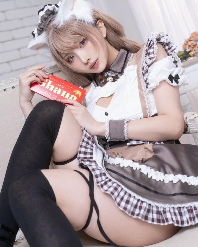 hình ảnh cosplay maid đáng yêu