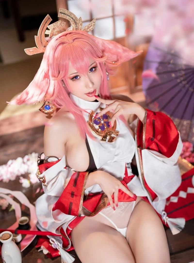 hình ảnh cosplay yae miko xinh