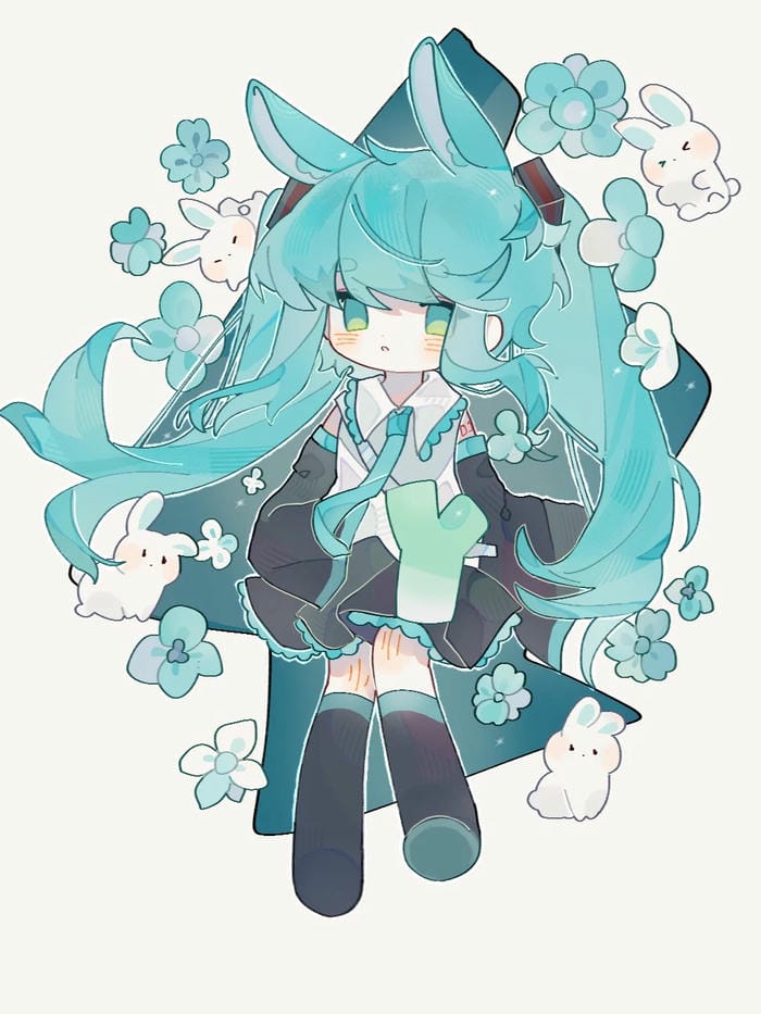 hình ảnh hatsune miku chibi cute