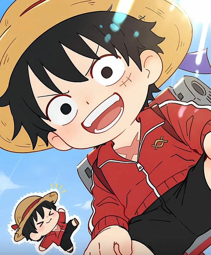 hình luffy chibi cực đẹp