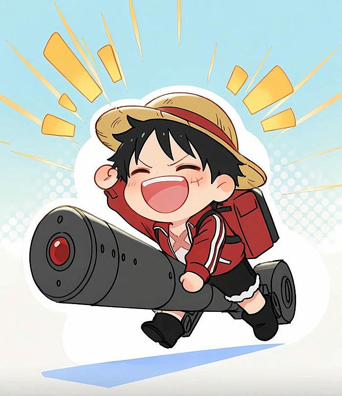 hình luffy chibi cute cực