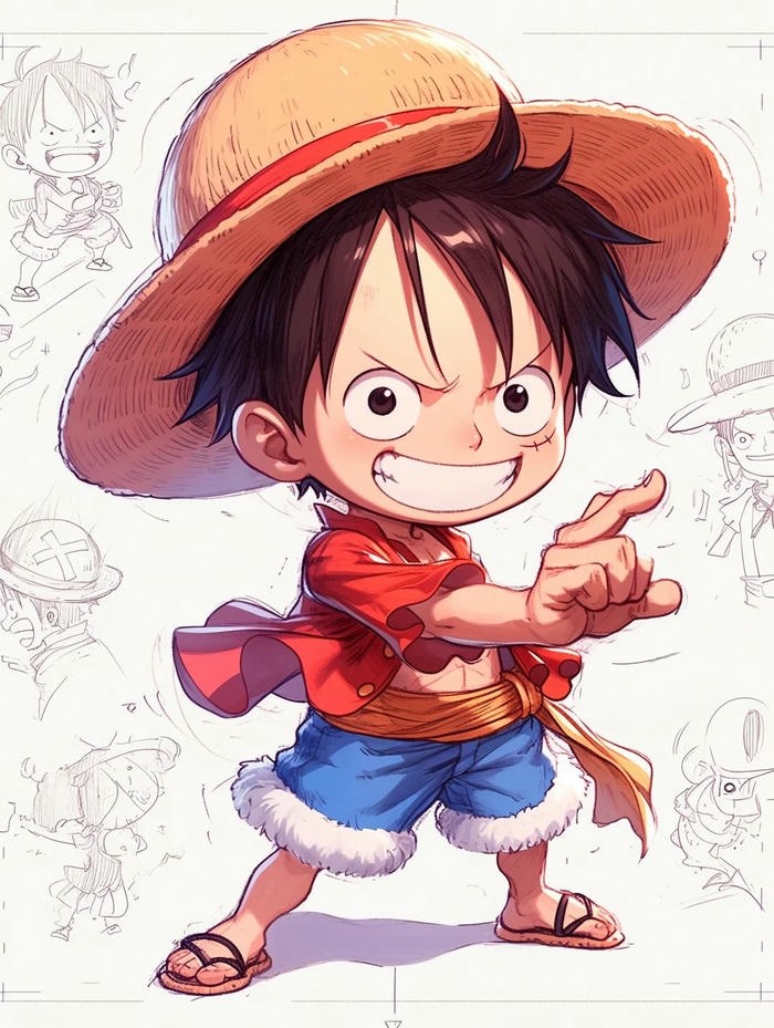 hình luffy chibi đẹp nhất