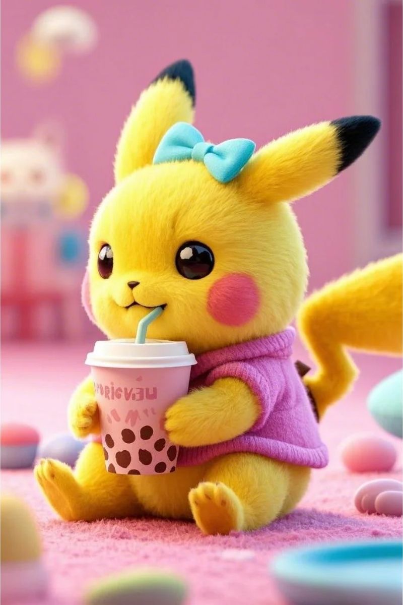 hình nền pikachu cute 3d