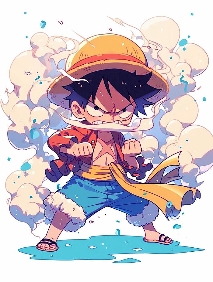 luffy chibi ngầu