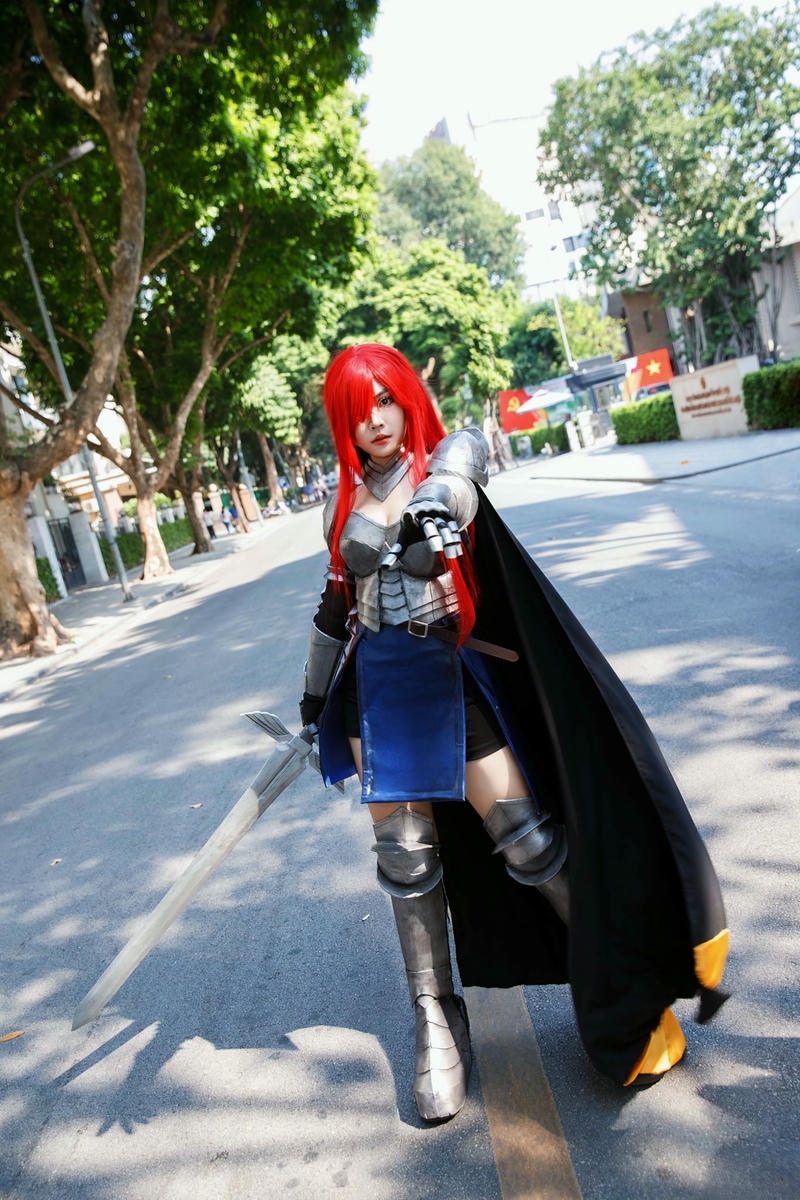 ảnh cosplay erza dễ thương