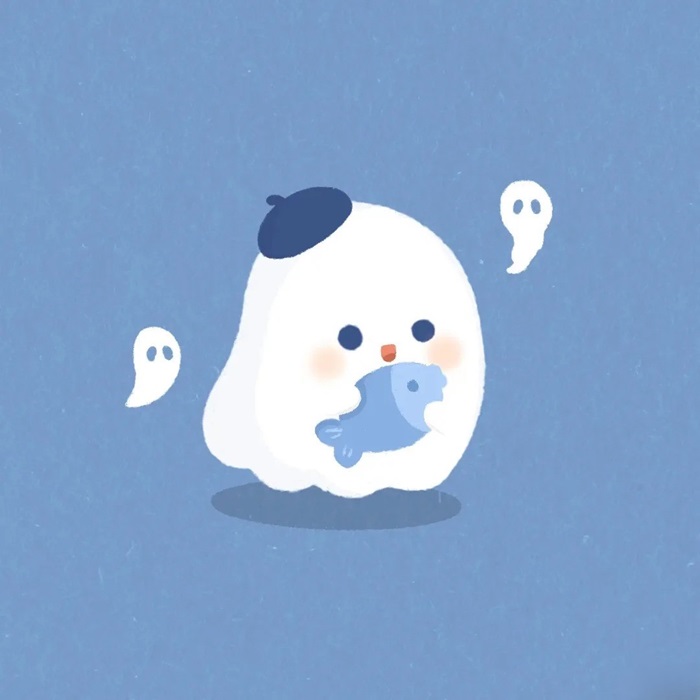 ảnh ma chibi cầm cá