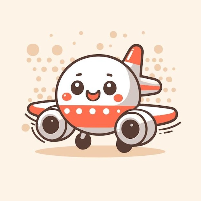 ảnh máy bay chibi dễ thương