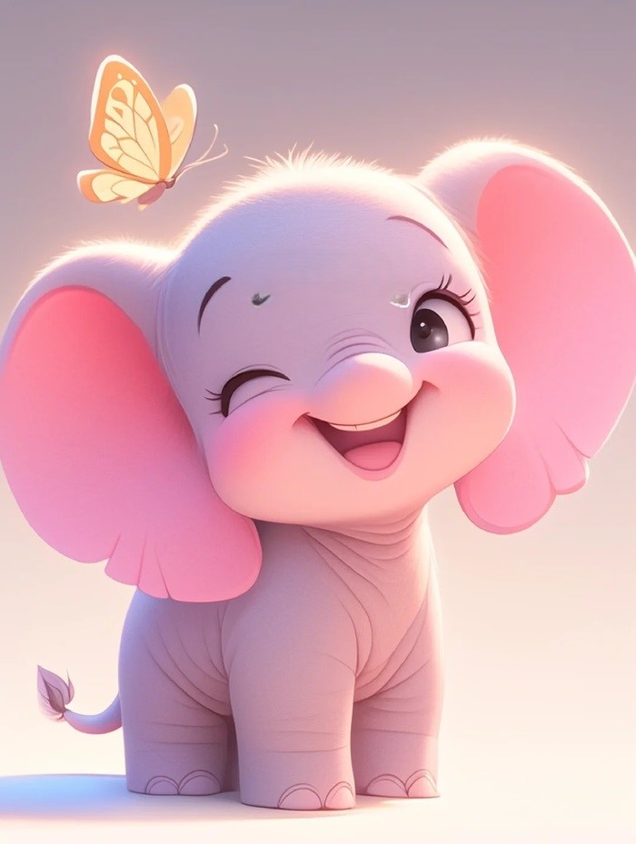 ảnh voi chibi cute