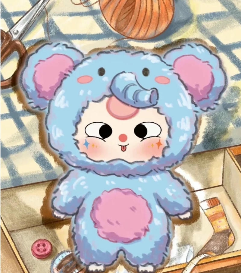 baby three chibi chất