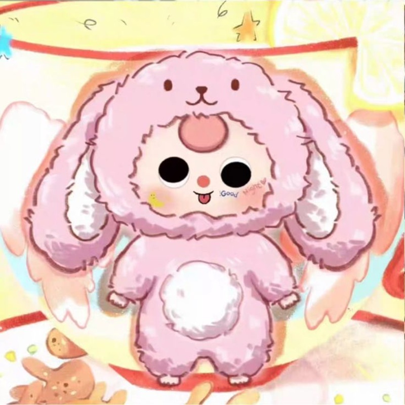 baby three chibi hồng nhạt