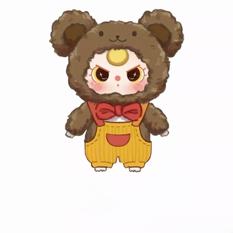 baby three chibi màu nâu