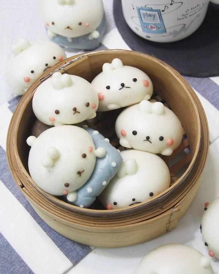 bánh bao chibi thỏ trắng