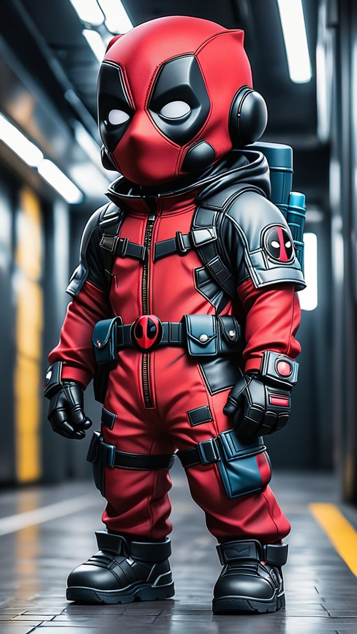 deadpool chibi 3D ngầu