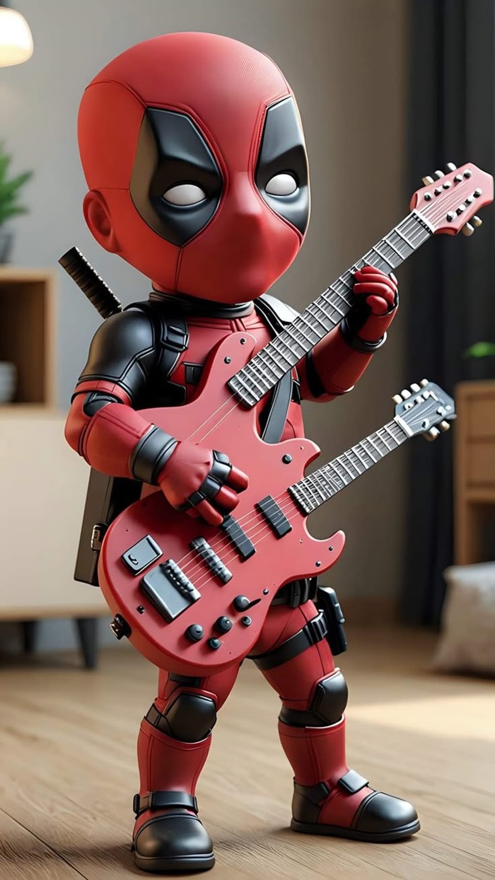 deadpool chibi chơi đàn