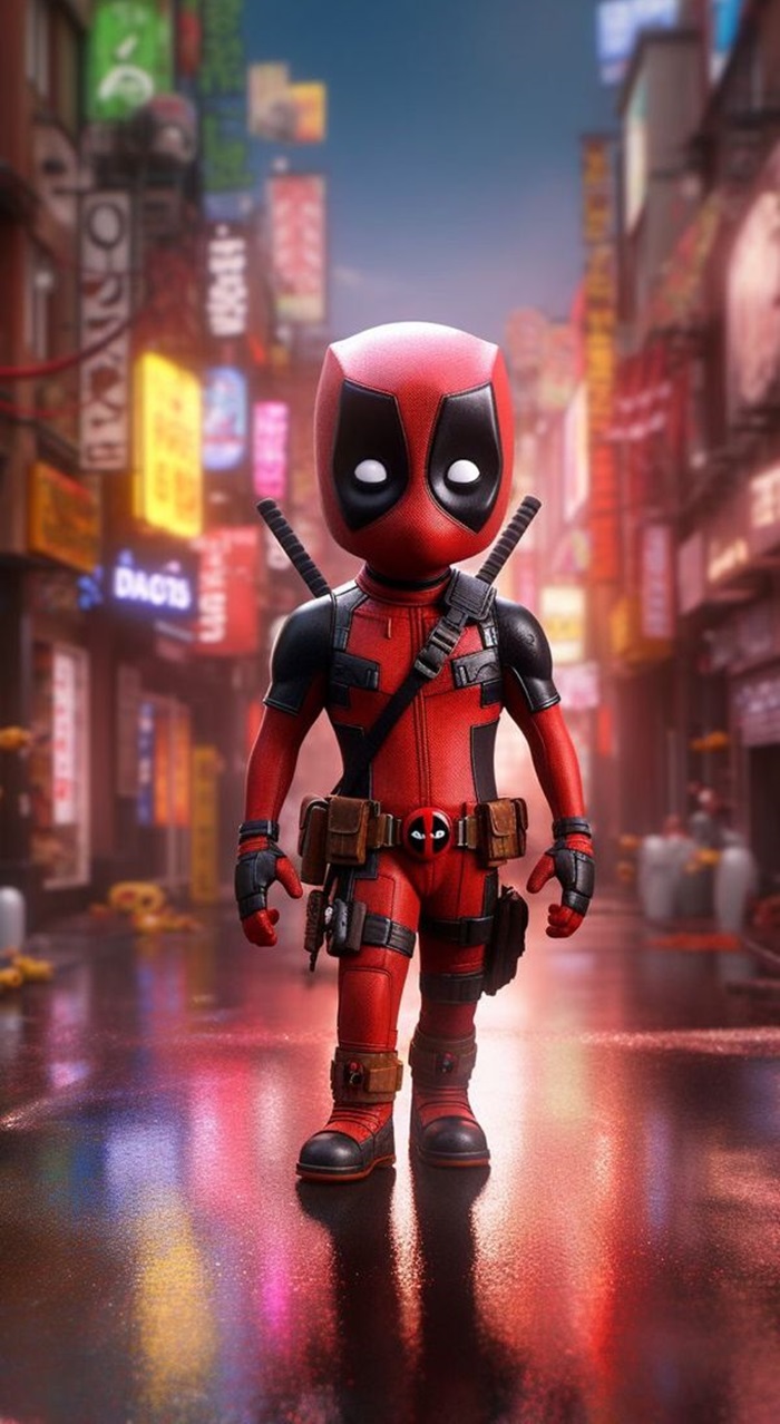 deadpool chibi hD nhiều màu