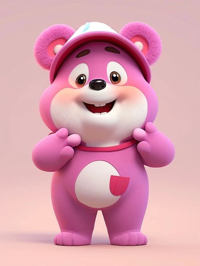 gấu dâu chibi cực dễ thương