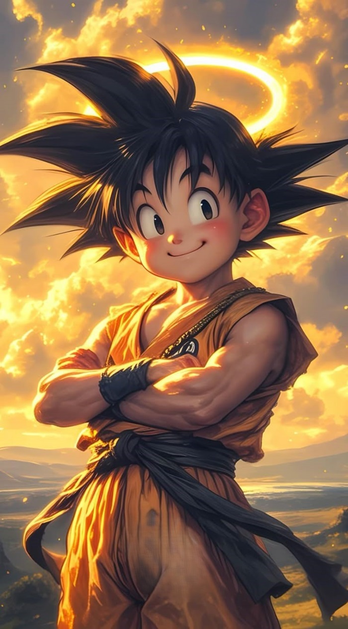 goku chibi có vòng trên đầu