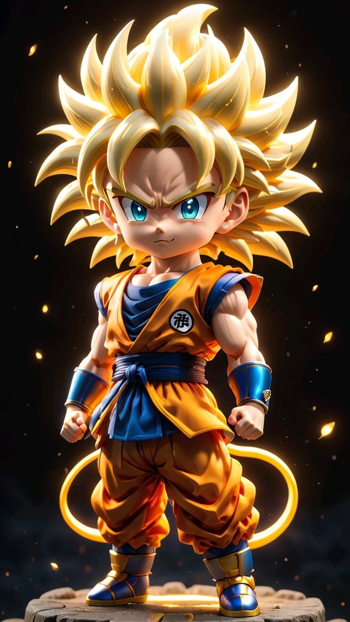 goku chibi tóc vàng
