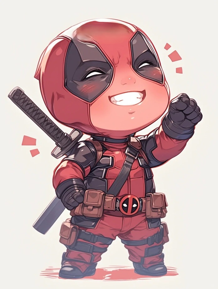 hình ảnh deadpool chibi cực dễ thương