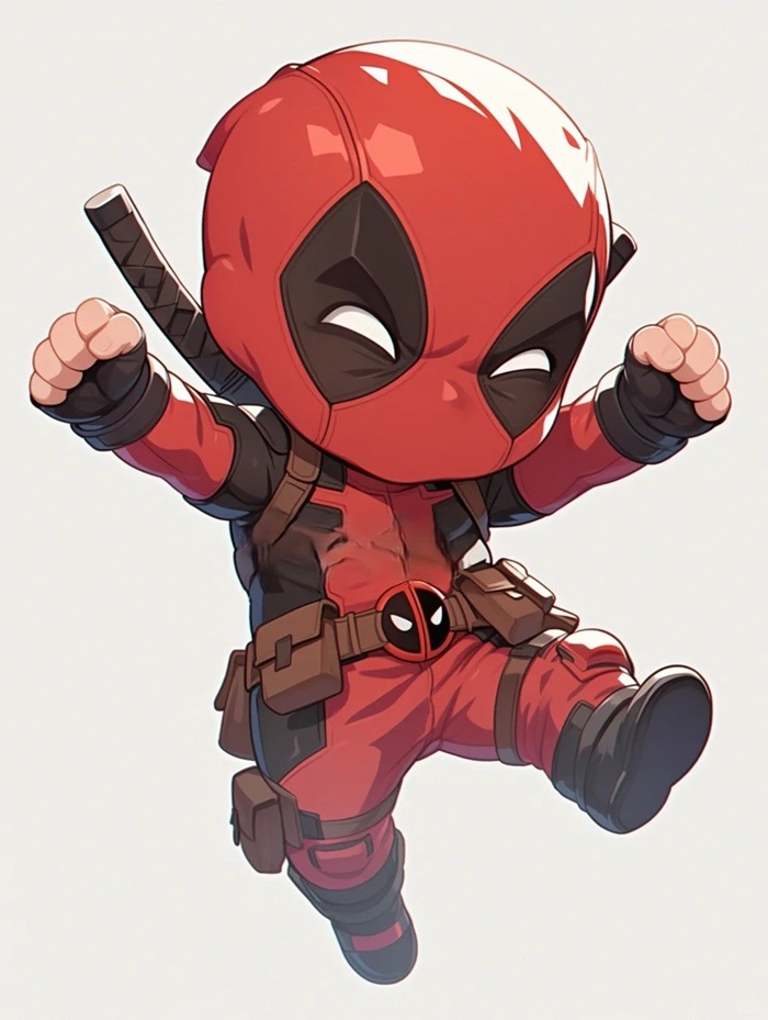 hình ảnh deadpool chibi cực kì cute