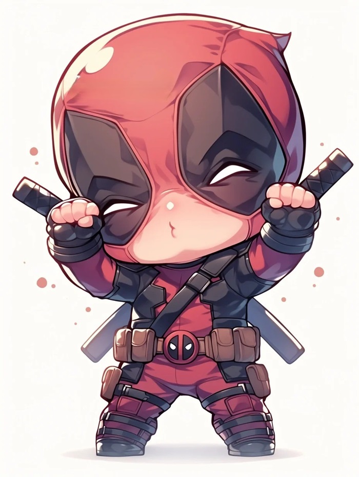 hình ảnh deadpool chibi siêu cute