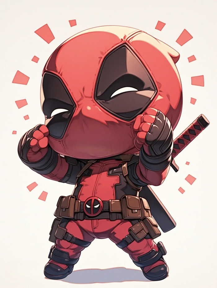 hình ảnh deadpool chibi siêu đáng yêu