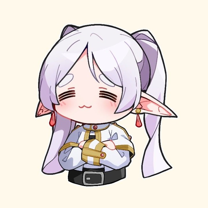 hình ảnh frieren chibi cực kì cute