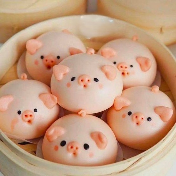 hình bánh bao chibi lợn đáng yêu