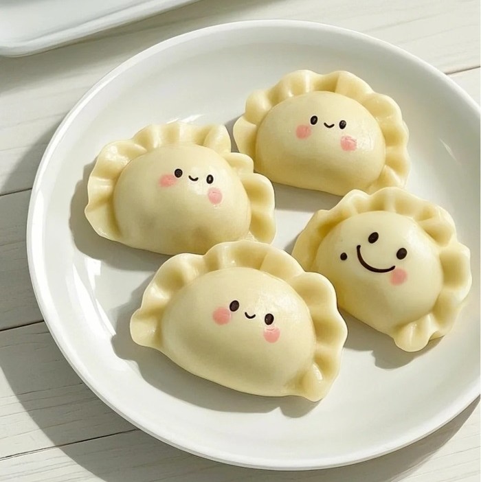 hình bánh bao chibi mặt cười