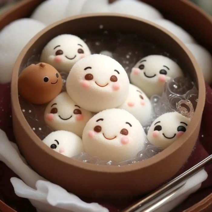hình bánh bao chibi siêu đáng yêu