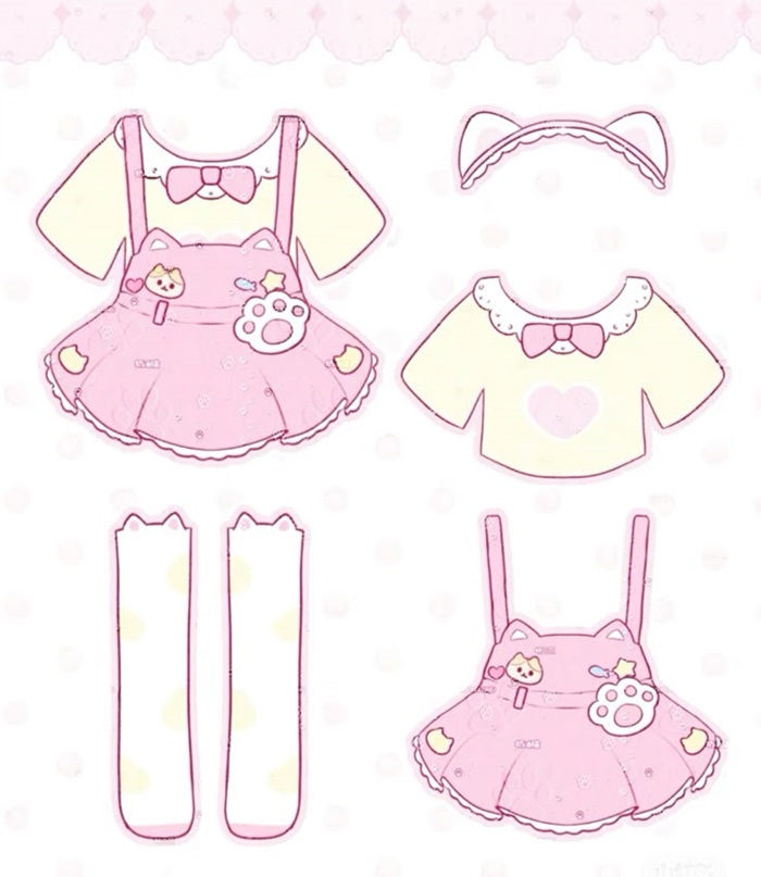 hình quần áo chibi cute full hd
