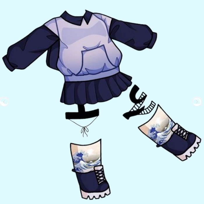 hình quần áo chibi ngầu